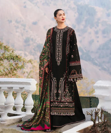 HUSSAIN REHAR Lawn-3PC Embroidered with Digital Printed Dupatta-1073