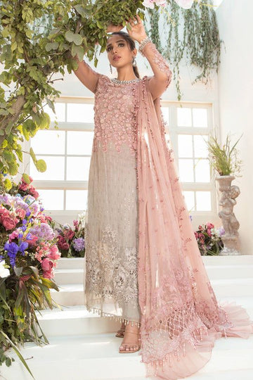 MARIA B 3PC Embroidered with Embroidered Chiffon Heavy Dupatta-I-963