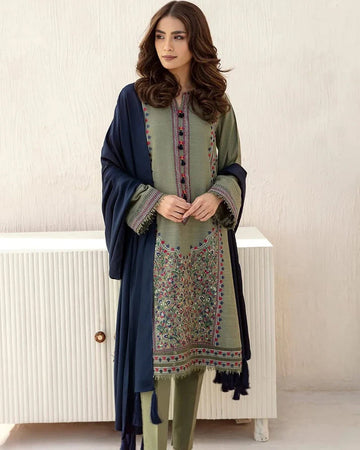 Jazmin Dhanak 3PC Embroidered With Dhanak Dupatta-1290