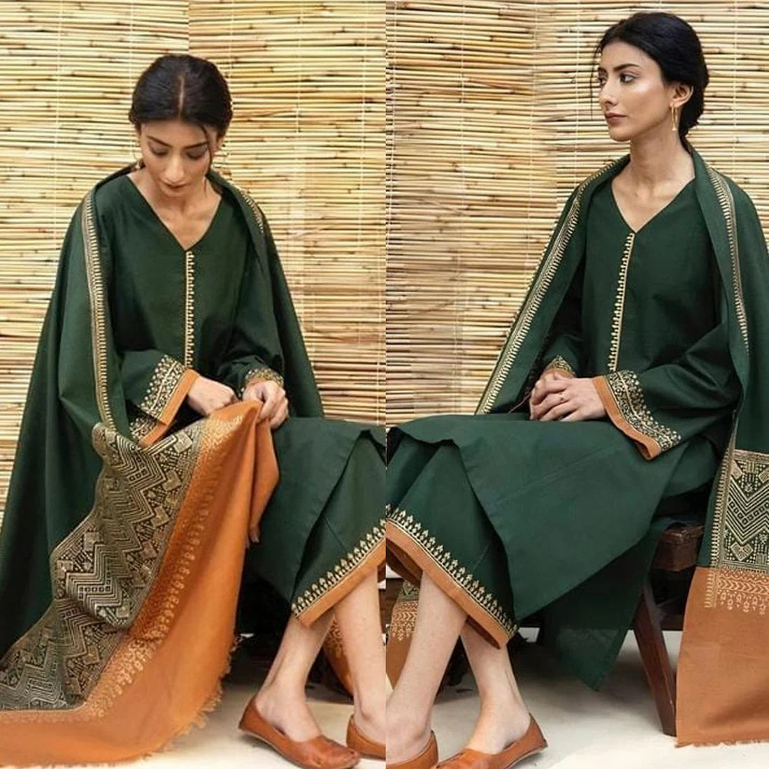 AISLING Lawn-3PC Embroidered With Digital Printed Dupatta-1021
